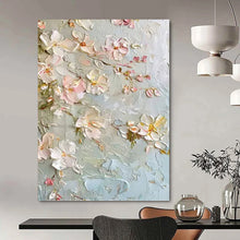 Load image into Gallery viewer, “Cherry Blossom Textured Art” - 3D Floral Art on Canvas DKH1392