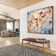 Load image into Gallery viewer, Colorful Abstract “Patchwork Joy” Painting on Canvas, Happy Modern Art DKH862