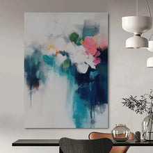 Load image into Gallery viewer, Soft Floral Abstract Canvas Painting, Perfect for Romantic Boudoir & Relaxing Reading Nook LargeART1182