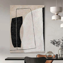 Load image into Gallery viewer, Neutral Tones Abstract Shapes Abstract Canvas Painting, Ideal for Minimalist Meditation Room & Serene Yoga Studio LargeART1123