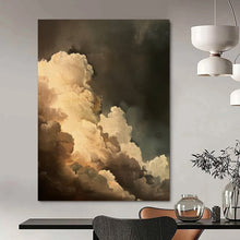 Load image into Gallery viewer, “Dramatic Clouds in Dark Sky” - Romanticism - Inspired Abstract Acrylic, Great for Bedroom and Library DTP014