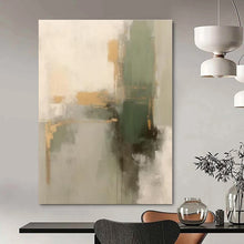 Load image into Gallery viewer, Earth - Tone Geometric Abstract Canvas Painting, Ideal for Mid - Century Modern Dining Room & Art - Filled Library LargeART1288