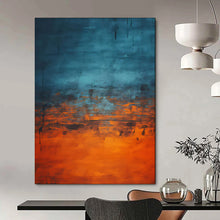 Load image into Gallery viewer, Blue & Orange Abstract Gradient Art, Perfect for Contemporary Living Room & Creative Studio LargeART1944