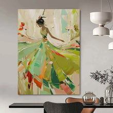 Load image into Gallery viewer, Abstract Expressionist Figure Art, Color - Blocked Dynamic Painting for Energetic Living Room & Dance Studio LargeART2238