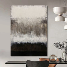 Load image into Gallery viewer, Monochrome Abstract Drip Abstract Canvas Painting, Great for Industrial Loft & Dramatic Dining Room LargeART1137