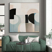 Load image into Gallery viewer, Pastel Geometric Collage Acrylic Art - Ideal for Feminine - inspired Boudoir & Calming Meditation Space LargeART0672