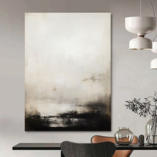 Load image into Gallery viewer, “Monochrome Misty Abstraction” - Minimalist Abstract Art on Canvas DKH1498