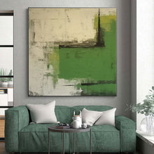 Load image into Gallery viewer, Oversized Green - Gray Abstract Composition Art for Nature - Inspired Living Room & Creative Studio LargeART0531