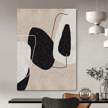 Load image into Gallery viewer, Neutral Tones Abstract Shapes Abstract Canvas Painting, Suited for Minimalist Bedroom & Contemporary Lounge LargeART1121