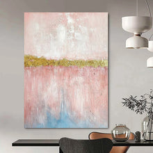 Load image into Gallery viewer, Pink & Gold Abstract Striped Art, Best for Chic Bathroom & Glamorous Dressing Room LargeART2288