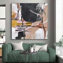 Load image into Gallery viewer, Pink - Gold - Black Abstract Acrylic Art - Great for Bohemian Living Room & Glamorous Dressing Room LargeART0560