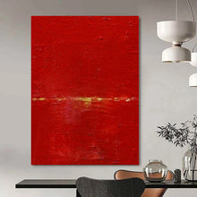 Load image into Gallery viewer, Bold Red Minimalist Art, Ideal for Modern Living Room Accent & Dramatic Entryway LargeART1089