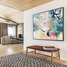 Load image into Gallery viewer, Light & Airy Abstract Art for Coastal Bedroom & Artistic Studio DKH077