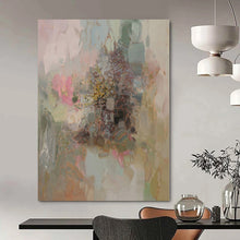 Load image into Gallery viewer, Soft - Toned Floral Abstract Canvas Painting, Great for Bohemian Bedroom & Relaxing Lounge LargeART1167