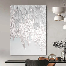 Load image into Gallery viewer, Silver Angel Wings Abstract Art, Perfect for Serene Bedroom & Spiritual Meditation Room LargeART2019