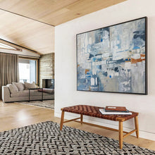 Load image into Gallery viewer, Cool - Toned Urban Abstraction Abstract acrylic painting DLZ018