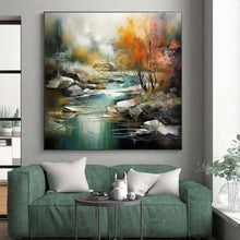 Load image into Gallery viewer, Vibrant River Landscape Art for Living Room & Spa Retreat LargeART0832