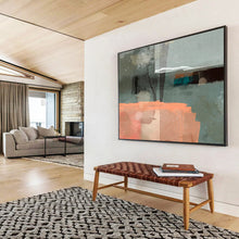 Load image into Gallery viewer, Subtle Color Block Abstract Art for Neutral - Toned Home Office & Art Gallery Pop - Up DKH075