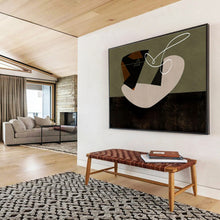 Load image into Gallery viewer, Geometric Abstract Painting On Canvas with Minimalist Shapes DKH362