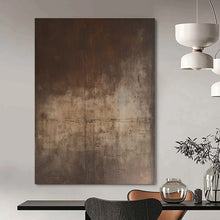 Load image into Gallery viewer, Dark Brown - Gray Abstract Painting, Ideal for Masculine Home Office & Vintage - Inspired Lounge LargeART1367