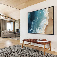 Load image into Gallery viewer, Aerial Ocean Waves - Modern Living Room Art LargeART1547