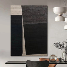 Load image into Gallery viewer, “Monochromatic Geometric Art” - Black, Grey, White Abstract Art on Canvas DKH1114