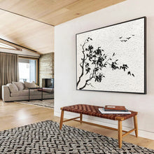 Load image into Gallery viewer, Black - White Ink - Style Abstract Painting On Canvas DKH451