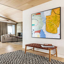 Load image into Gallery viewer, Colorful Geometric Maze Abstract Painting on Canvas DKH559