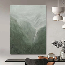 Load image into Gallery viewer, “Misty Mountain Waterfall” - Atmospheric Landscape Art on Canvas DKH1490