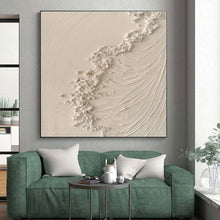 Load image into Gallery viewer, Textured White Abstract Art – Ideal for Minimalist Bedroom & Zen Meditation Space LargeART0681