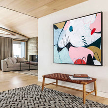 Load image into Gallery viewer, Whimsical Geometric Abstract Painting on Canvas DKH550