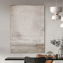 Load image into Gallery viewer, Light Neutral Textured Abstract with Details Art for Minimalist Bedroom & Calm Reading Nook LargeART0971