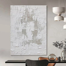 Load image into Gallery viewer, “Textured White Abstraction” Abstract Painting on Canvas, Minimalist Gallery Accent DKH1063