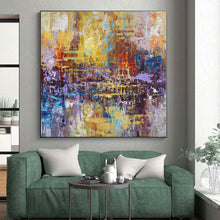 Load image into Gallery viewer, Vibrant Cityscape Abstract Acrylic Art - Suited for Urban Loft & Creative Office LargeART0545