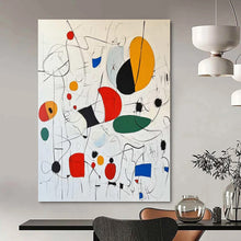 Load image into Gallery viewer, “Colorful Abstract Shapes Composition” - Multicolor Abstract Art on Canvas DKH1184