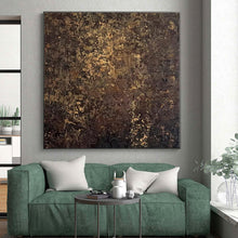 Load image into Gallery viewer, Large - Scale Dark Gold - Brown Textured Art for Rustic Home & Art Gallery LargeART0448