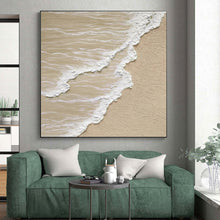 Load image into Gallery viewer, Textured Beach Wave Acrylic Art - Ideal for Coastal - inspired Living Room & Relaxed Beach House LargeART0662