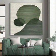 Load image into Gallery viewer, Green Geometric Shapes Acrylic Art - Suited for Mid - century Modern Nursery & Minimalist Study LargeART0593