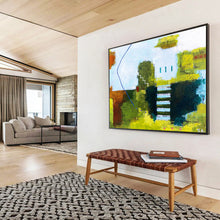 Load image into Gallery viewer, Colorful Geometric Landscape Abstract Painting on Canvas DKH561