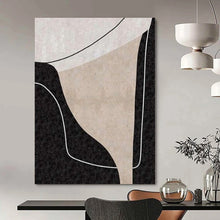 Load image into Gallery viewer, Neutral Tones Abstract Shapes Abstract Canvas Painting, Perfect for Contemporary Bedroom & Chic Gallery LargeART1105