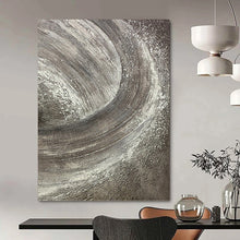 Load image into Gallery viewer, “Grey and White Textured Abstract” - Textural Abstract Art on Canvas DKH1542