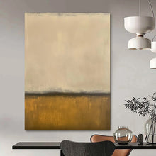 Load image into Gallery viewer, “Beige and Gold Minimalist Horizons” - Beige, Gold, Grey Abstract Art on Canvas DKH1238