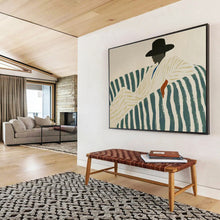 Load image into Gallery viewer, Sophisticated Seated Figure Abstract Painting for Luxury Living Room & Art - Lovers’ Office DKH229