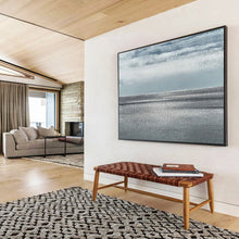 Load image into Gallery viewer, Minimalist Seascape Painting on Canvas - “Gray Horizons” DKH749
