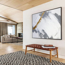 Load image into Gallery viewer, Gold Accent Abstract - Luxe Dining Room Art LargeART1568