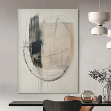 Load image into Gallery viewer, Monochrome Minimalist Abstract Art for Contemporary Office & Zen - inspired Lounge LargeART0932