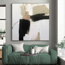 Load image into Gallery viewer, Large - Scale Monochrome Bold Abstract Art - Ideal for Industrial Loft & Modern Gallery Space LargeART0798