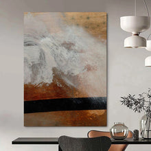 Load image into Gallery viewer, Wood - Paint Interaction – Brown, White, Black on Textured Base DTP185