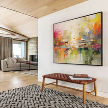Load image into Gallery viewer, Colorful Abstract Landscape - Vibrant Living Room Art LargeART1536