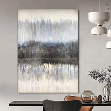 Load image into Gallery viewer, Gray & Blue Forest Abstract Art, Perfect for Serene Office & Nature - Inspired Bedroom LargeART2102